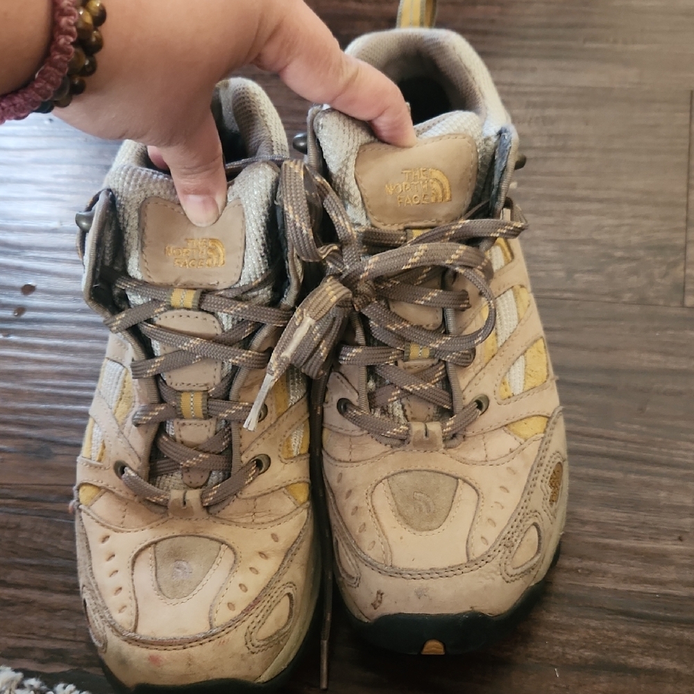 The North Face Beige and Yellow Trail Shoes